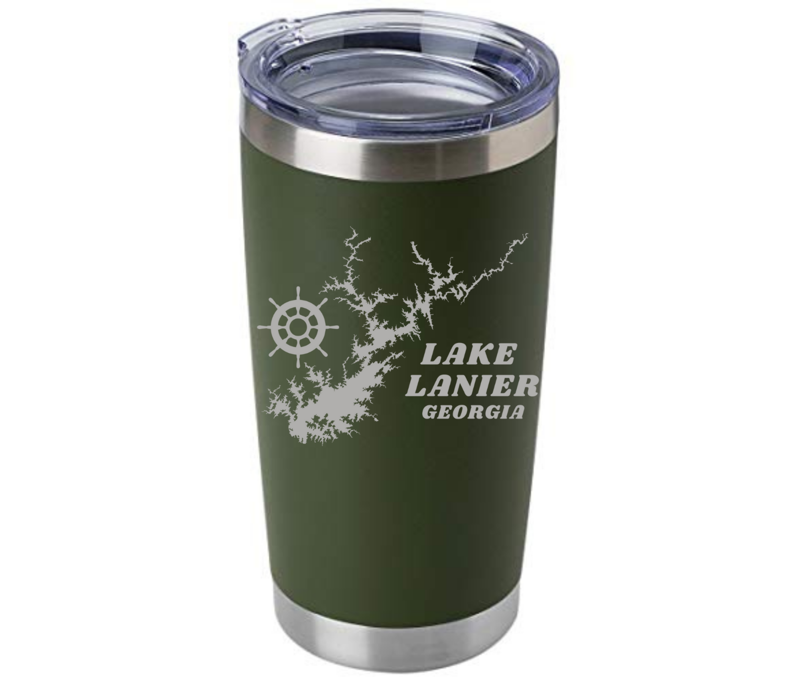 Lake Lanier Lake ENGRAVED Insulated Tumbler 20 oz Georgia Lakes Cup