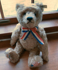 1992 Otto Steiff Teddy Bear 1912 Replica 406744 Mohair, Box, COA, Button Tag