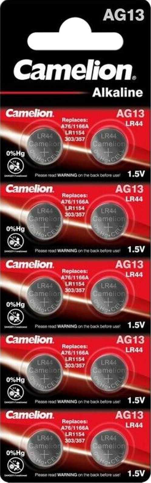 Thumbnail - 100x Camelion Ag13 Alkaline Knopfzelle Batterie Lr44 Lr1154