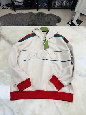 Authentic Gucci Logo Light Neoprene Unisex Hoodie Medium NWT | eBay