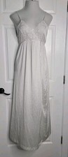 Gilead Vintage Nightgown Lingerie Dress  Sz M  White  Long