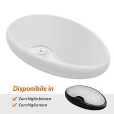 LED Plafoniera 12V per Camper Auto Barca 3500K 390lm interruttore Bianco/Nero