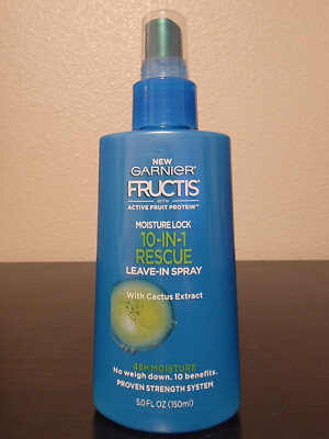Garnier Fructis Moisture Lock 10 in 1 Rescue Leave In Spray 48H MOISTURE, 5 oz