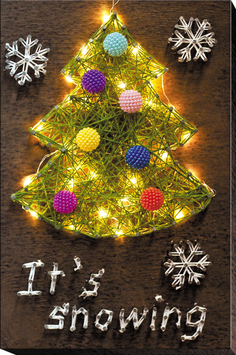 Kit creativo arte stringa fai da te ""Albero di Natale"" 7,5""x11,4"" / 19,0x29,0 cm - Foto 2 di 8