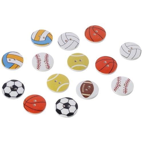 Baseball Ball Sports Painting Football Flatback Buttons For Scrapbooking - Picture 11 of 11