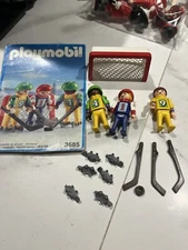 Playmobil Vintage 1981 Geobra Ice Hockey Team Rink Accessories 3685 Goal Skates