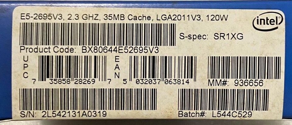 Intel BX80644E52695V3 SR1XG Xeon Processor E5-2695 v3 35M Cache, 2.30 GHz NEW - Image 2 of 2