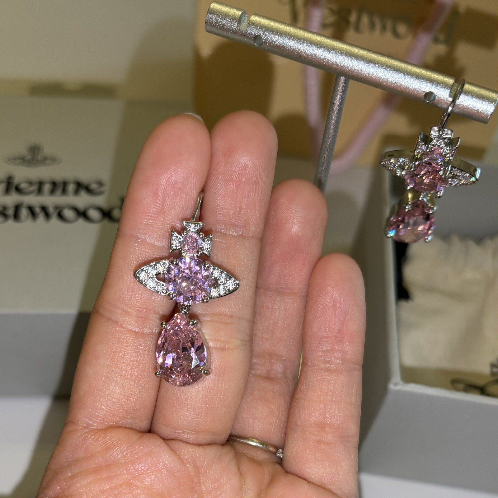 Vivienne Westwood ISMENE Mermaid Tear Drop Earrings New in Box