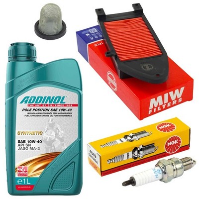 Öl Ölsieb Set 1L Wartung Luftfilter Zündkerze für Kymco Agility 125 R16 City -25