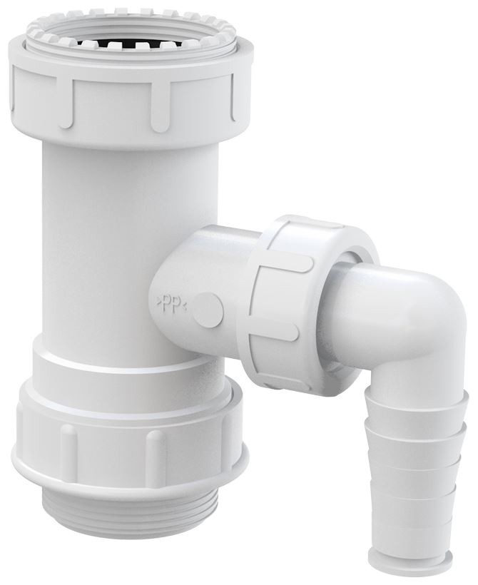 Kitchen Drain Waste Trap Adapter 5/4"" with Dishwasher Inlet