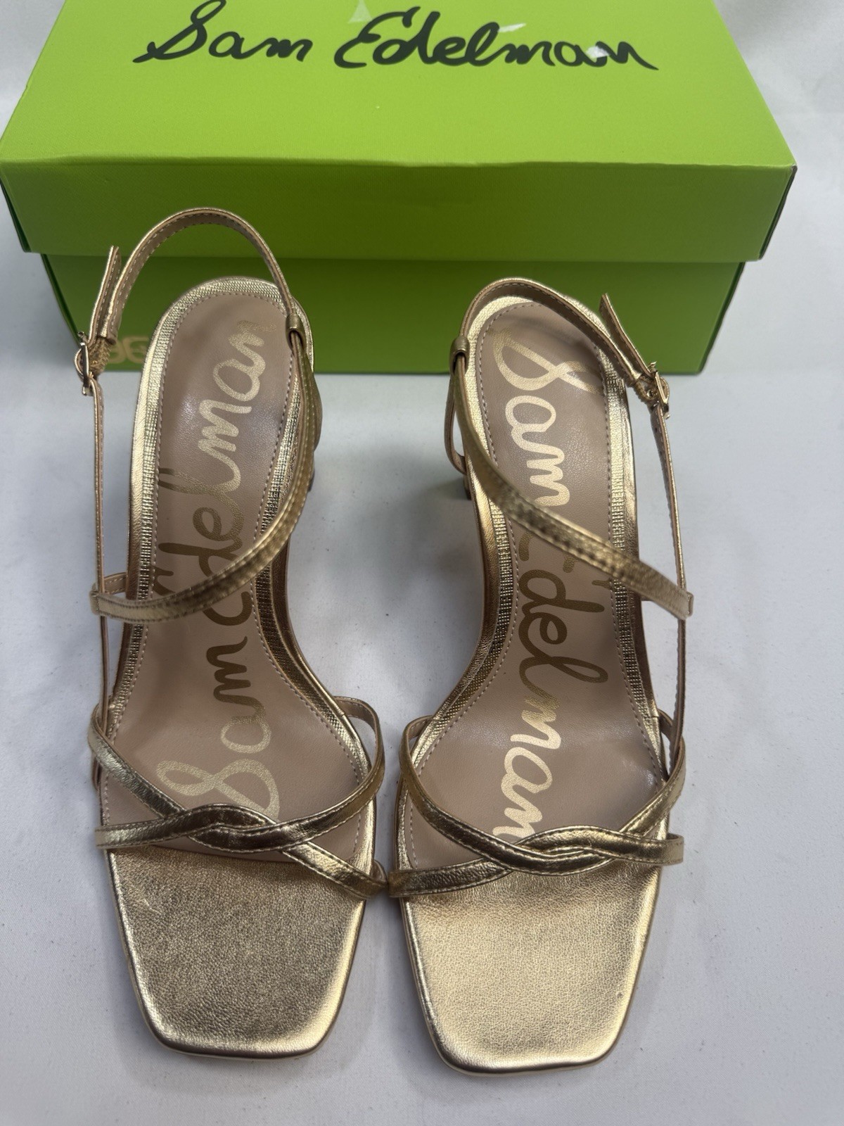 Sam Edelman Elissa Gold Leather Sandel Size 7 Retail $140
