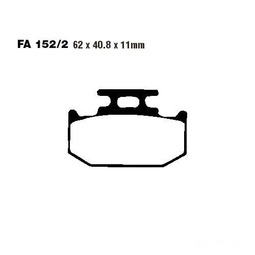 Bremsbelag BremsbeläGe EBC FA152 2TT Hinten FüR Yamaha YZ 125 Bj. 1992-1997-image