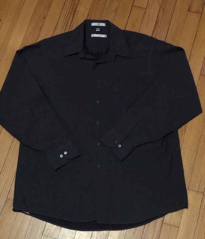 NeW Men’s Geoffrey Beene Wrinkle Free Point Collar Chest Pocket Shirt 17-34-35