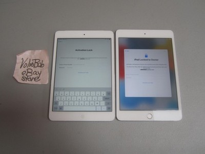 FOR PARTS - 2 Apple iPad minis A1490 A1538 -PwrON SCREENS INTACT NoCord NoBUNDLe