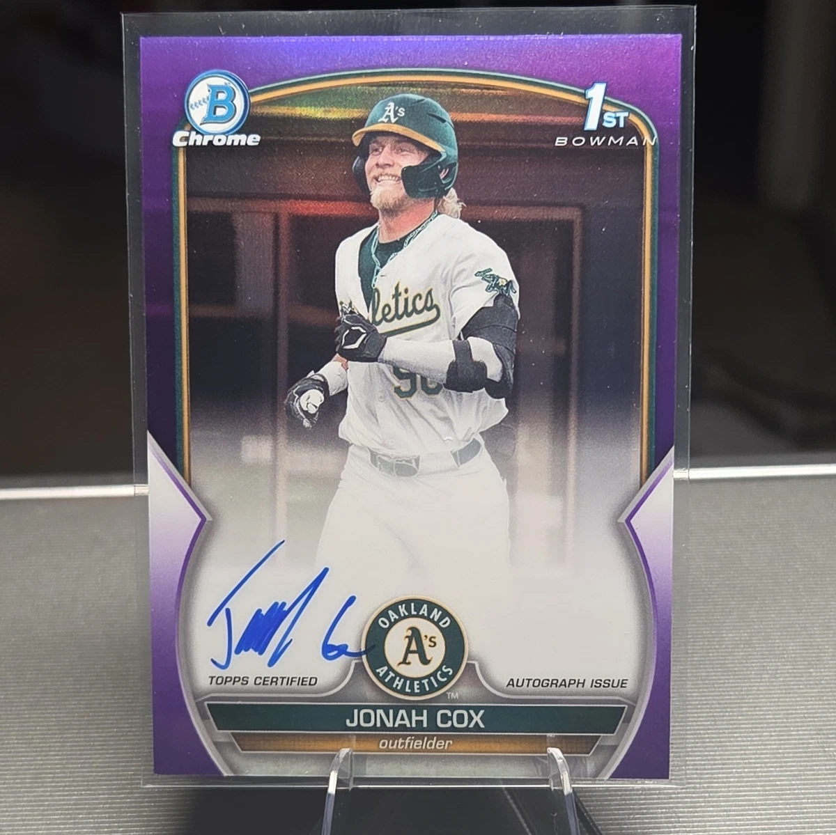 Bowman Oakland Athletics Baseball Autographed Sports Trading Cards