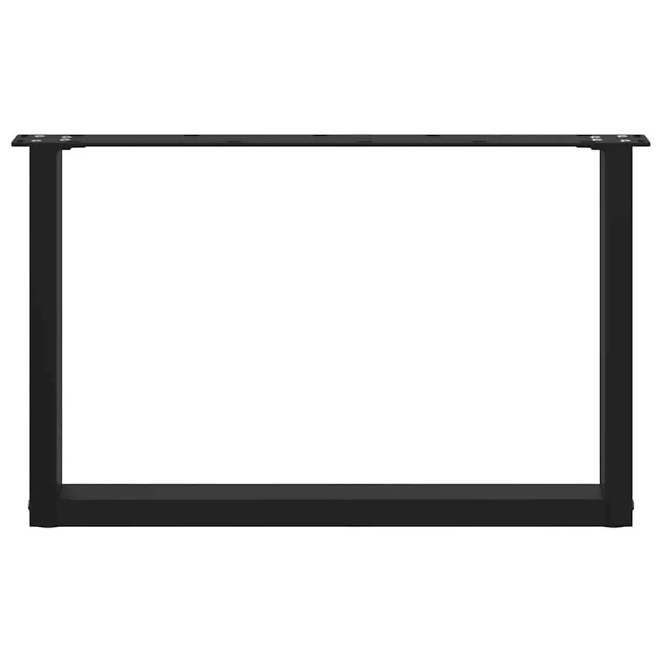 Couchtischbeine U-Form 2 Stk. Schwarz 70x(42-43) cm Stahl - Bild 4 von 4