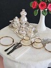 VINTAGE DOLLHOUSE ELEGANT BEAUTIFUL OUTDOOR METAL PATIO SET TABLE & CHAIRS PLUS+ — photo 4