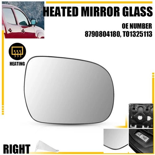 Side Heated Glass Mirror for 2005-2011 Toyota Tacoma w/ Backing RH Right Side