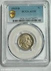 1915-D 5C 🦬 Buffalo Nickel (PCGS AU50) MJ12945DE