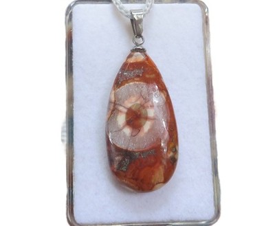Bird Eye Jaspis Cabochon Anhänger 33x17 mm Nr. 5112