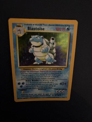 Pokemon Card - Base Set Blastoise 2/102 Spanish Lightly Played! - Picture 4 of 6