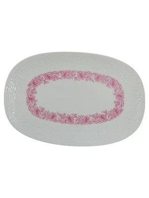 Hutschenreuther Plat de Service Porcelaine Blanc Motif Floral 32x21cm - Photo 1/4