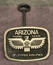 Vintage United Airlines Arizona Branding Iron Paperweight Phoenix Tucson AZ