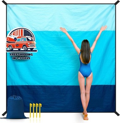 Manta de playa, sin arena, esterilla de camping extragrande, ligera, compacta US