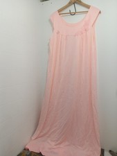 Vintage Lorraine Nightgown Pink Size Med 60s/70 Ankle Length Wonderful Condition
