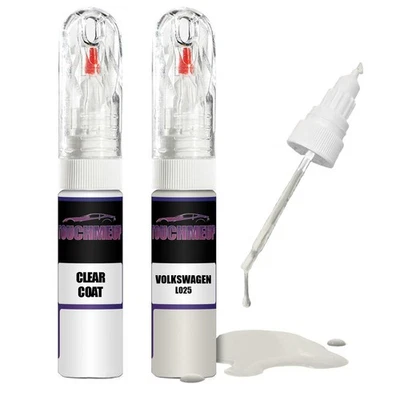 Stylo de peinture pour VOLKSWAGEN BLANC ALPIN L025 + kit de fixation pinceau ... - Photo 1/4