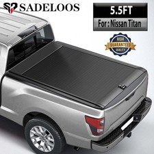 5.6ft Retractable Truck Bed Tonneau Cover With T Slot For Nissan Titan 2016-2024 5.6ft Retractable Truck Bed Tonneau Cover With T Slot For Nissan Titan 2016-2024