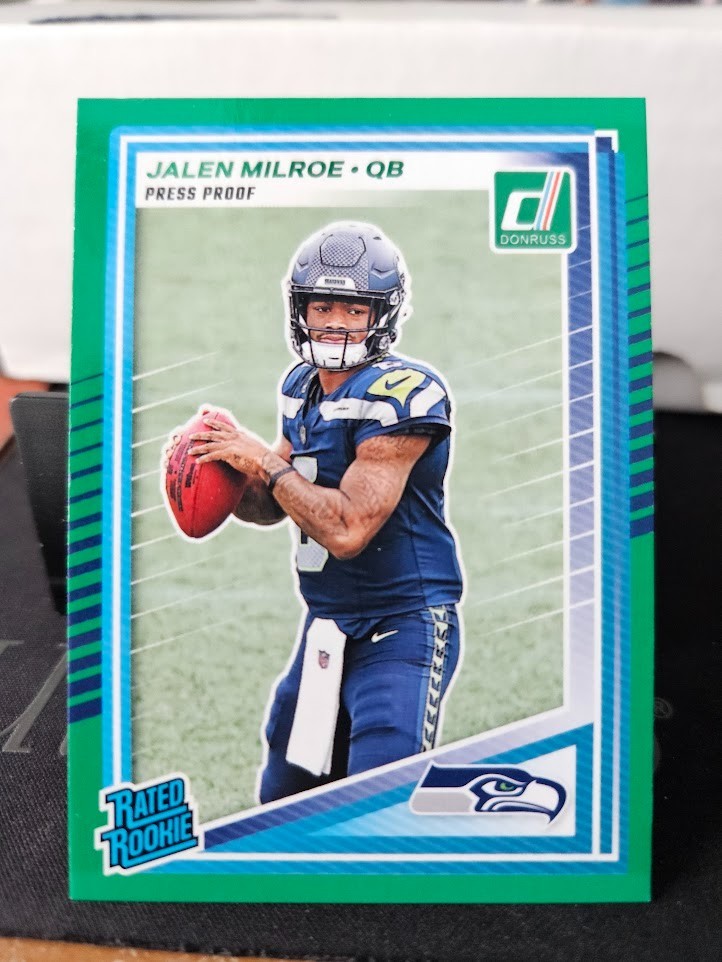 2025 Panini Donruss Jalen Milroe Green Press Proof Rated Rookie #307