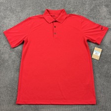 Nike Polo Shirt Mens Medium Dri-Fit Golf Casual Micro Pique Pullover
