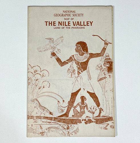 Vintage 1965 National Geographic Nile Valley Land of the Pharaohs Egypt Map