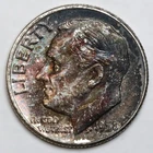 1958 10c Roosevelt Silver Dime Uncirculated - RAW - Toned / Nice Color