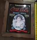 Vintage Coca Cola sign - 19 inch tall framed