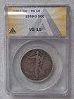 1938-D Walking Liberty Half Dollar Key Date