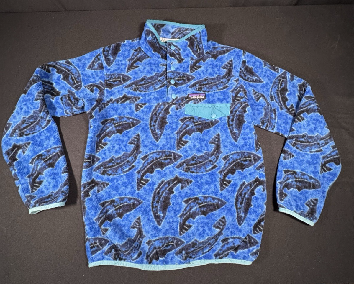 RARE Patagonia Synchilla® Snap-T Fleece Pullover Leaping Oasis