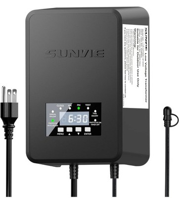 Sunvie 300w  Low Voltage Transformer With Timer And Photocell Sensor Waterproof