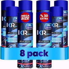 ixirpro CA Glue Activator Spray (8x16.9 oz) – Super Glue Accelerator for Bonding