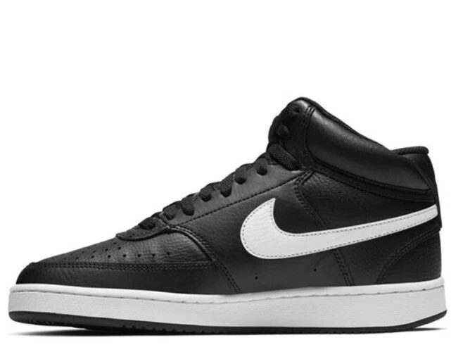 Nike Court Vision Mid High Top Trainers Ladies Black Size UK 3