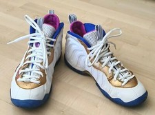NIKE Little Posite One GS White Fuchsia Blast Racer Blue Gold 644791-103 Size 5Y