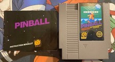 Pinball NES - Tested & Cleaned - Game & Booklet