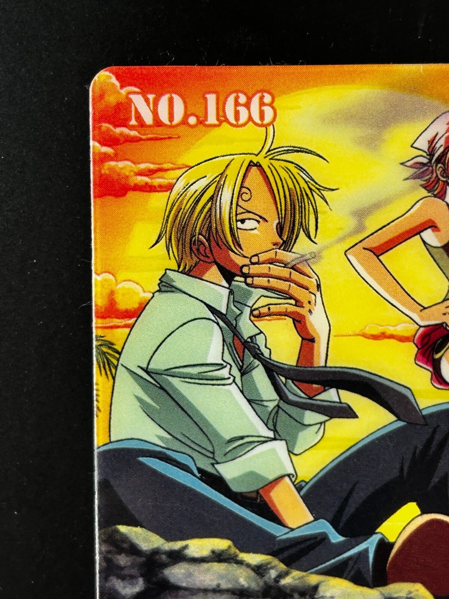 ワンピース　サンジ Sanji Nami ONE PIECE Plastic Card BANDAI #166 Japanese JAPAN Very