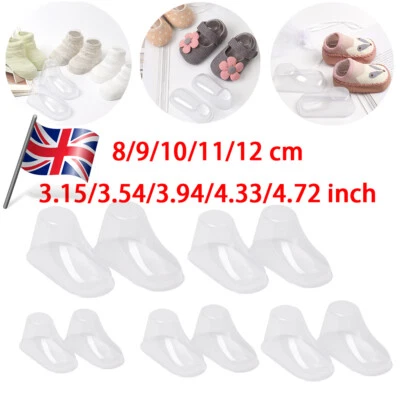 Plastic PVC Baby Feet Display Booties Shoes Sock Showcase Model Stand 8-12cm