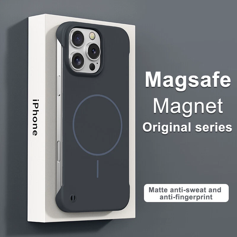 Ultra-Thin Magnetic Frameless Phone Case for iPhone 12 13 14 15 16 Pro Max