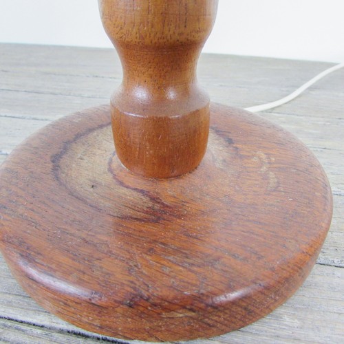 Vintage Teak Wooden Table Lamp Base Mid-Century Modern c1960s MCM Modernist - Imagen 4 de 10