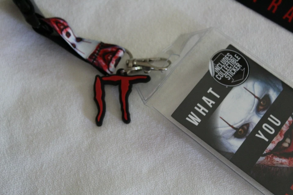 New Stephen King IT Scary Killer Clown What Are You Afraid Of? ID Holder Lanyard - Image 4 of 4