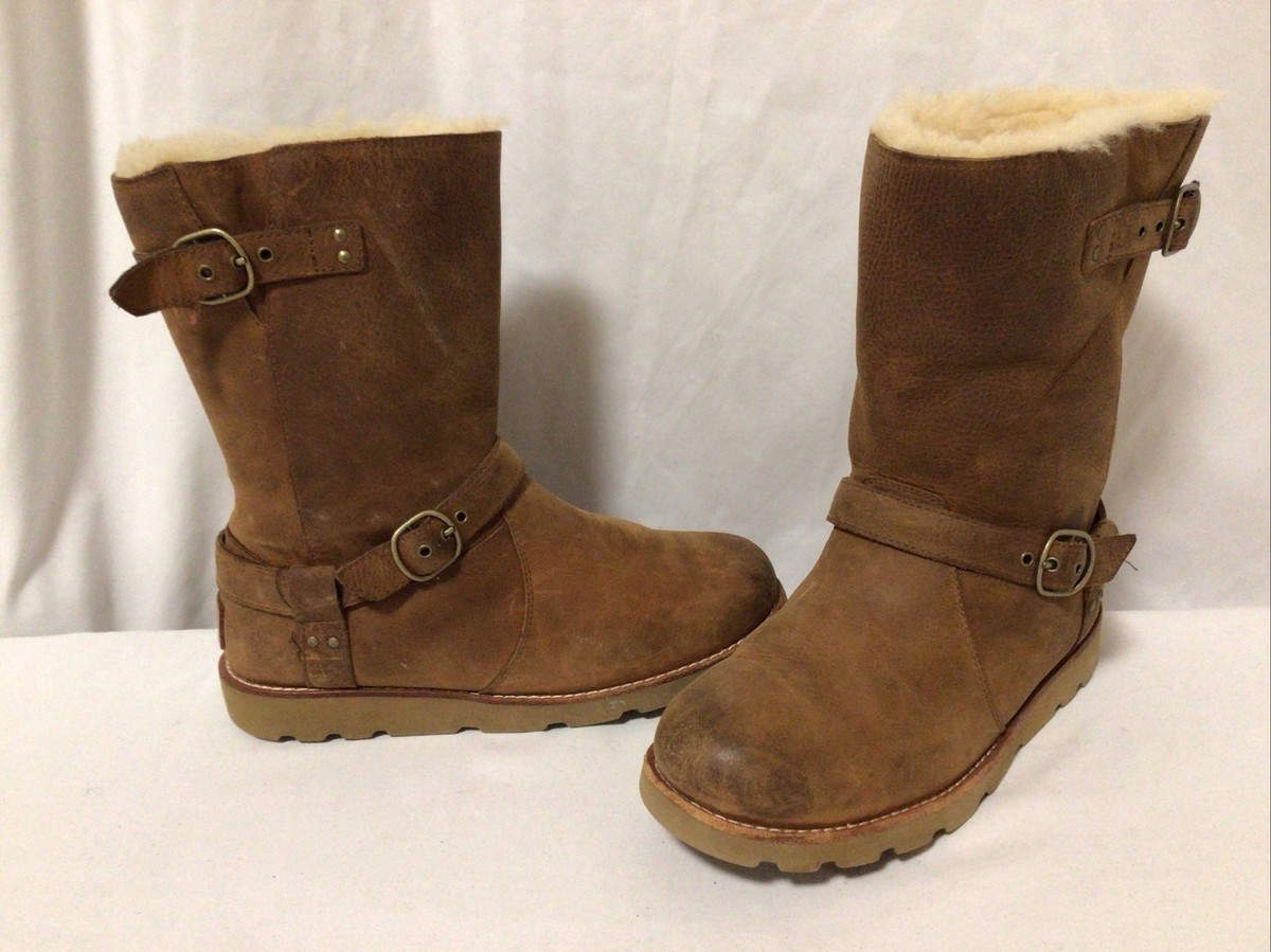 Ugg Noira Calf Boots UGG Mid-Calf Biker Boots for Women | eBay main image 3