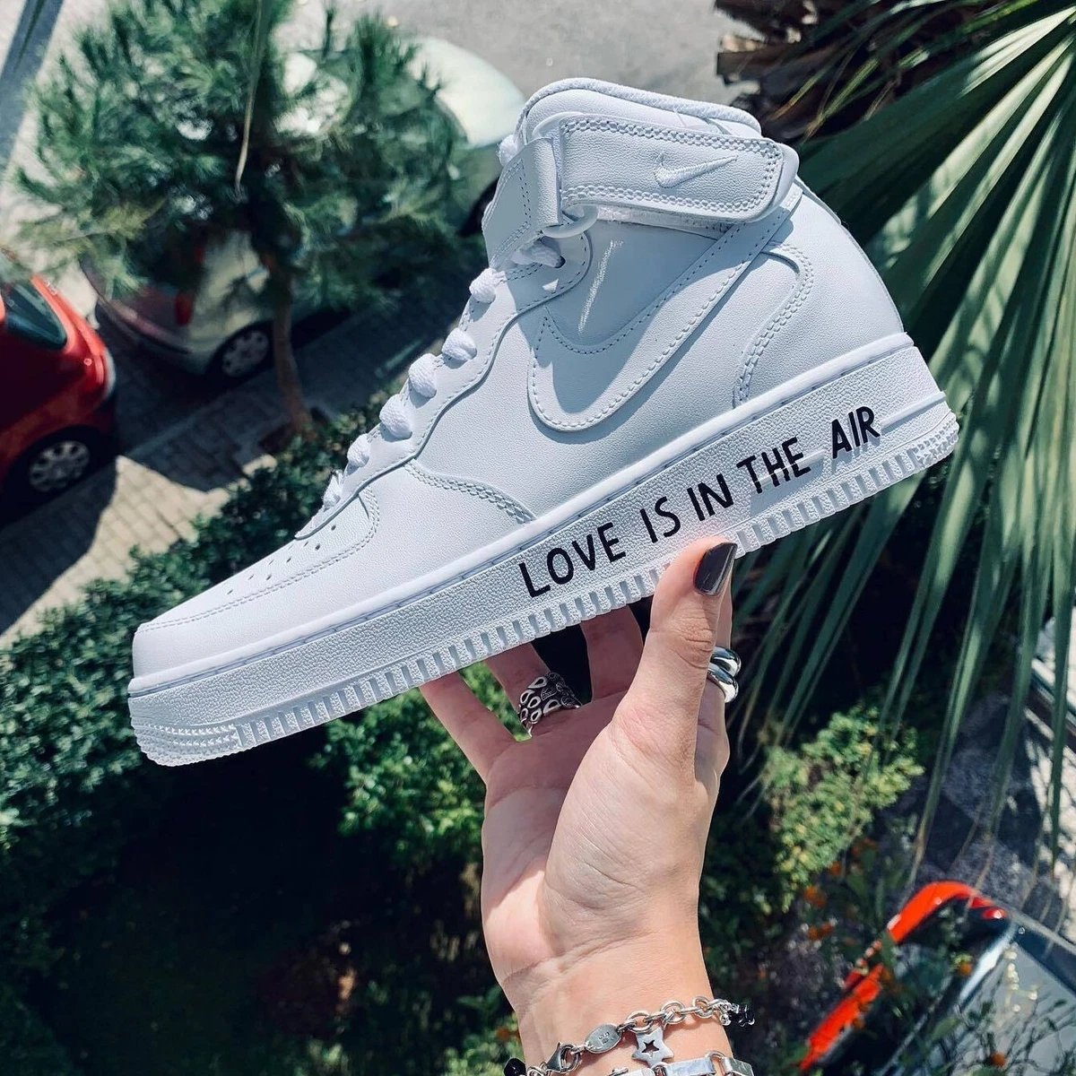 Recuerdo munición Espacioso Nike Air Force 1 Mid &#034;Love Is In The AIR&#034; Sole Custom Painted  Shoes All Sizes! | eBay